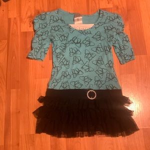 Adorable little dress with ruffle lace